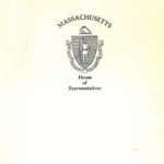 Document folder cover of the Massachusetts House of Representatives in 1989.