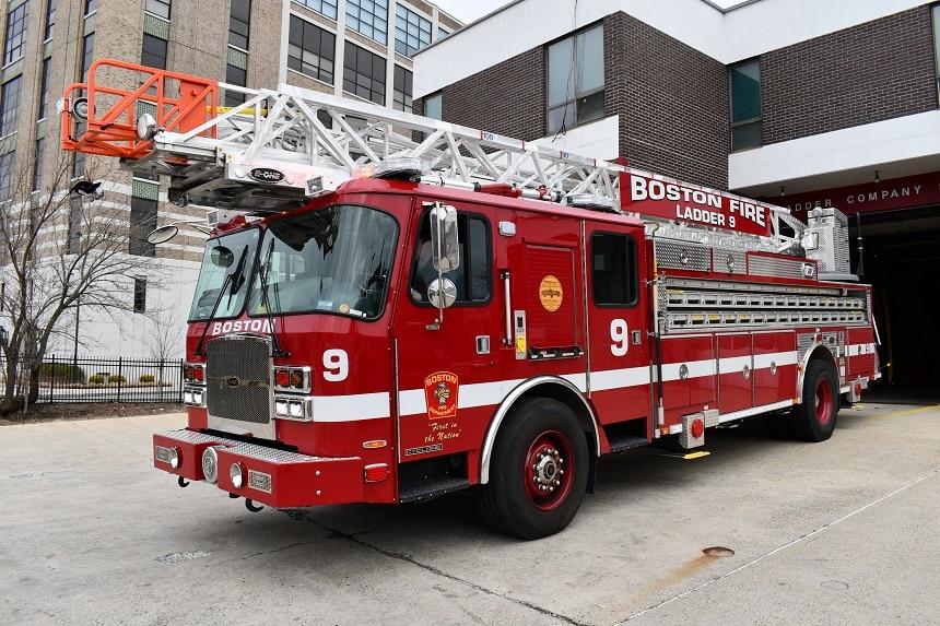 Massachusetts Boston Engine 9 Ladder 2 MA Fire Dept Patch v1 Eastie 