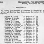 General Order #44 of 1941, announcing the appointment of Domenic R. Vitale to the Boston Fire Department, 9/24/1941.