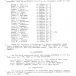General Order #25 of 1955 announcing the promotion of Lieutenant David F. Watkins to Captain, April 25, 1955.
